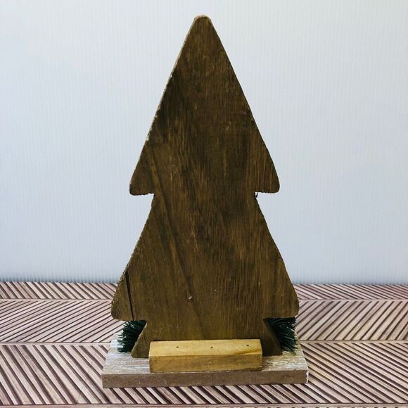 Hobby Lobby Christmas Wood Plank White Wash Tree Tabletop Décor #2 Cottage Charm - Picture 5 of 6